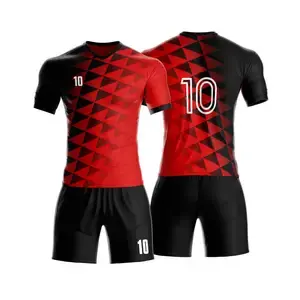 Soccer Uniform Red Black