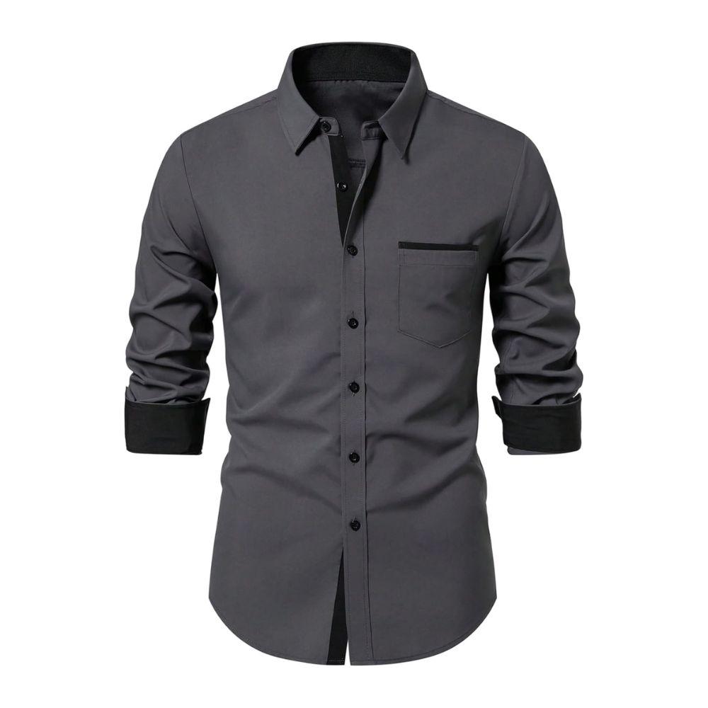 Custom Casual Shirt Gray & Black