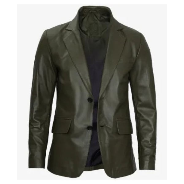 Leather Blazers Dark Green