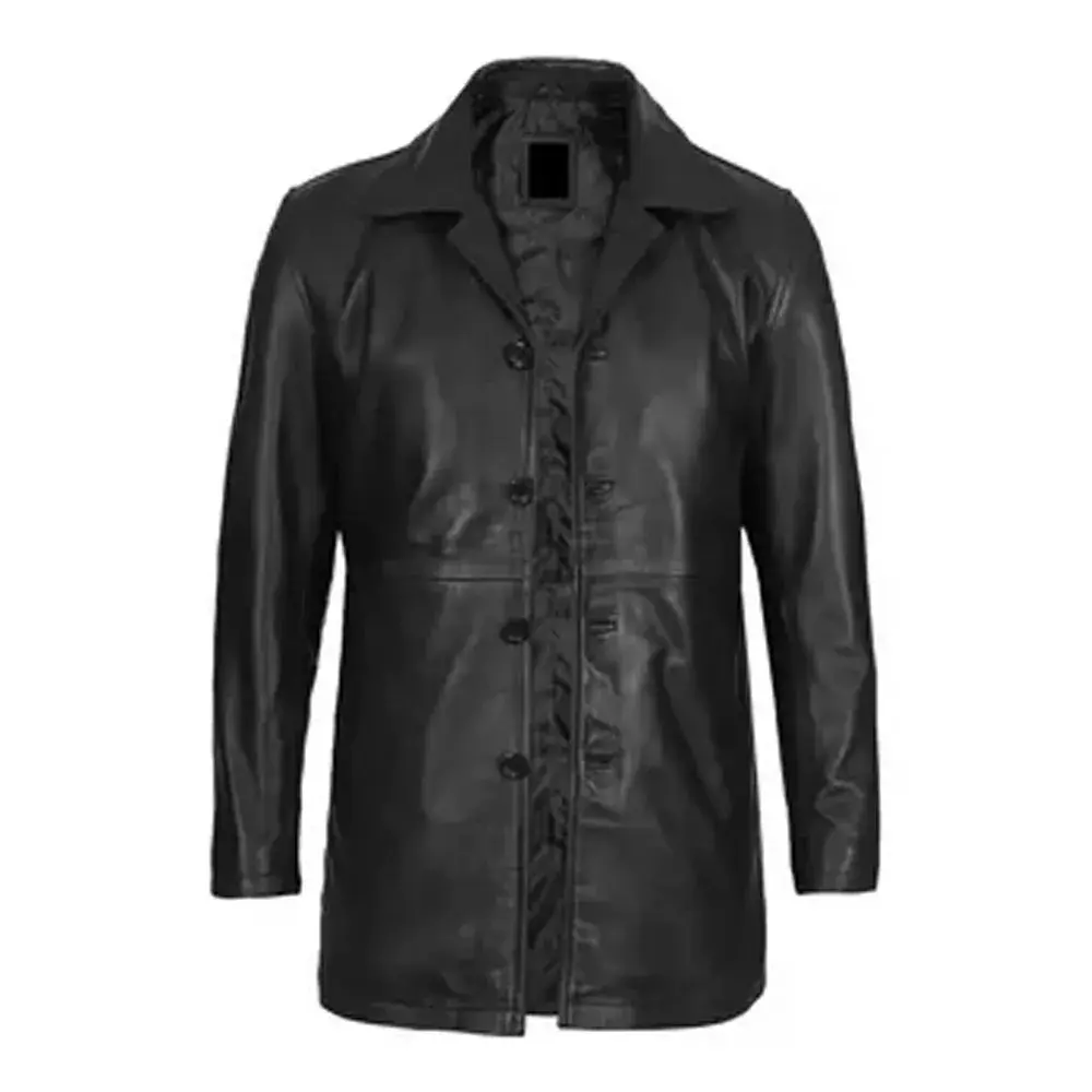 Leather Coat Black