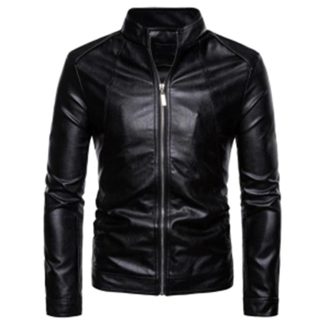 Leather Jackets Black Zip Silver