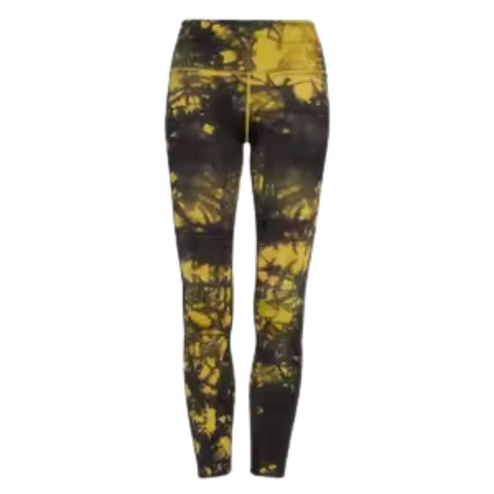 Custom Casual Leggings Yellow & Black Texture