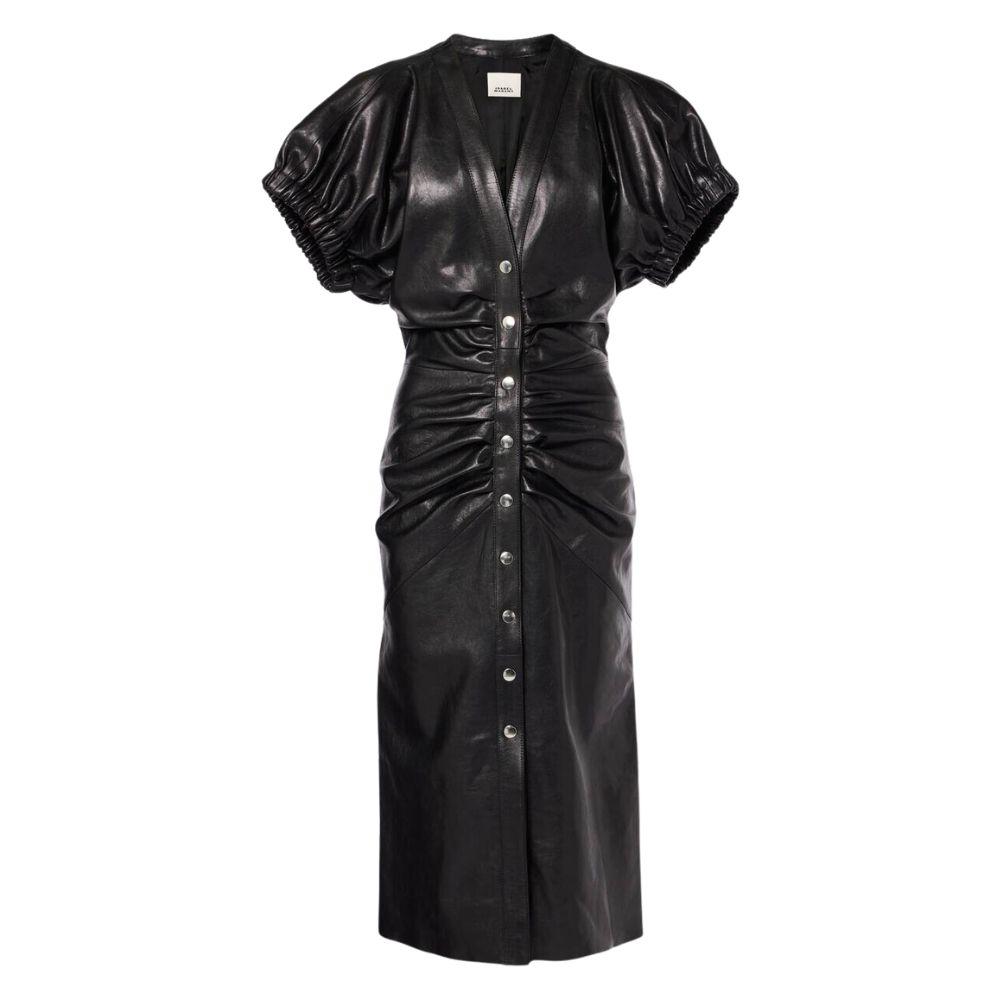 Custom Leather Midi Dress