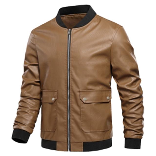 Leather Jackets Light Brown Colure Dark Brown