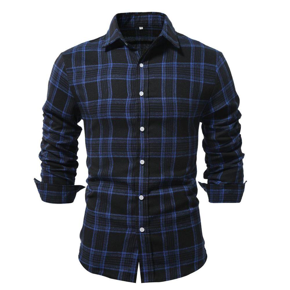 Custom Casual Shirt Blue & Black