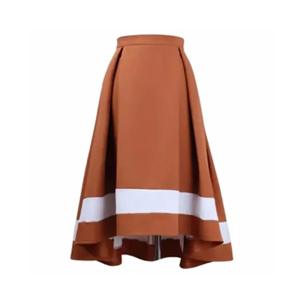 Leather Skirt Brown