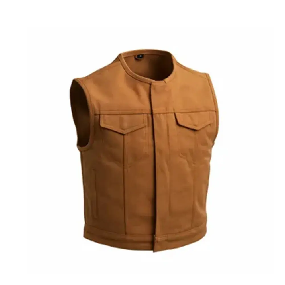 Leather Vest Light Orange
