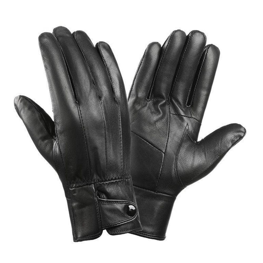 Genuine Leather Gloves Black