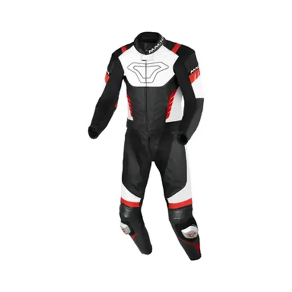 Leather Suit White Red